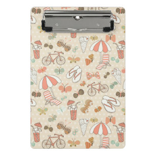 Sommermuster Mini Klemmbrett