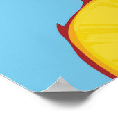 Sommermuster mit Ananas und Wassermelonart,ba Poster (Ecke)