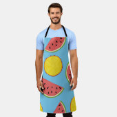 Sommermuster mit Ananas und Wassermelonart,ba Schürze (Getragen)