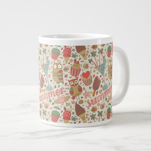 Sommermuster mit Eis Jumbo-Tasse (Vorderseite Rechts)
