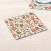 Sommermuster mit Eis Rechteckiger Pappuntersetzer (angewinkelt)