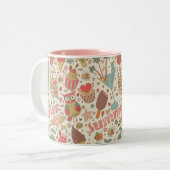 Sommermuster mit Eis Zweifarbige Tasse (Vorderseite Links)
