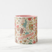 Sommermuster mit Eis Zweifarbige Tasse (Mittel)