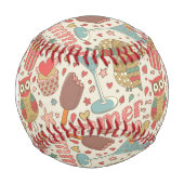 Sommermuster mit Eiscreme Baseball (Vorderseite)