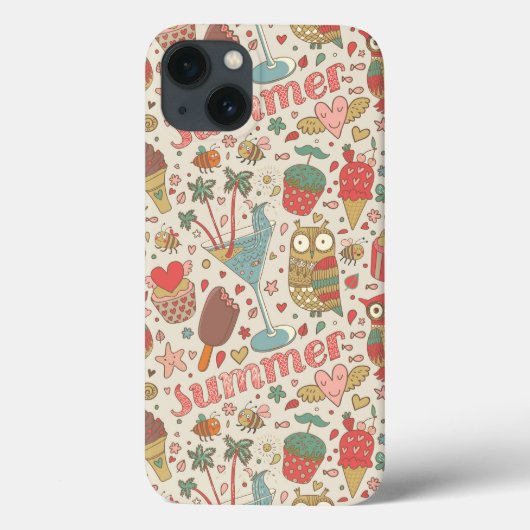 Sommermuster mit Eiscreme Case-Mate iPhone Hülle (Rückseite)