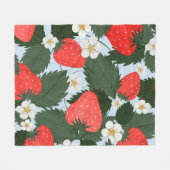 Sommermuster mit Erdbeeren. Erdbeeren Fleecedecke (Vorderseite (Horizontal))