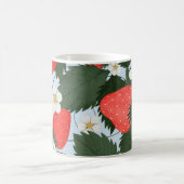 Sommermuster mit Erdbeeren. Erdbeeren Kaffeetasse (Mittel)