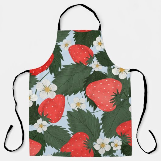 Sommermuster mit Erdbeeren. Erdbeeren Schürze (Vorderseite)