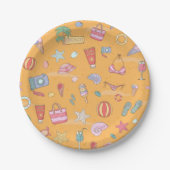 Sommermuster Pappteller (Vorderseite)