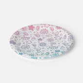 Sommermuster Pappteller (Schrägansicht)