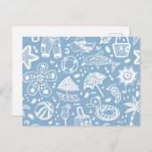 Sommermuster Postkarte (Vorne/Hinten)