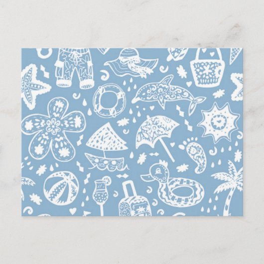 Sommermuster Postkarte (Vorderseite)