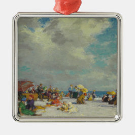 Sommernachmittag am Strand (von E.H. Potthast) Ornament Aus Metall