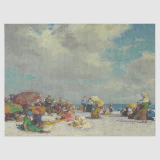 Sommernachmittag am Strand (von E.H. Potthast) Seidenpapier (Vorderseite)