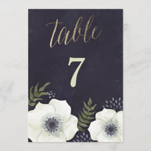 Sommernacht Blumen Hochzeit Tischnummer
