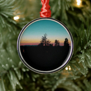 Sommernacht im Pazifischen Nordwesten Ornament Aus Metall