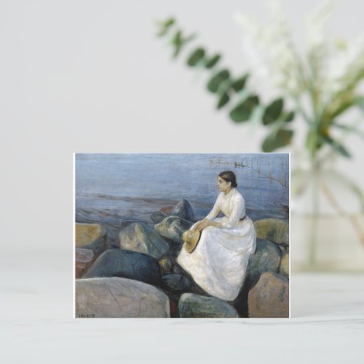 Sommernacht. Inger am Strand von Edvard Munch Postkarte (Stehend Vorderseite)