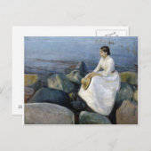 Sommernacht. Inger am Strand von Edvard Munch Postkarte (Vorne/Hinten)
