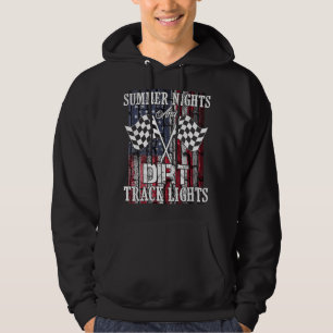Sommernächte Dirt Track Leuchten Rennmotocross Hoodie
