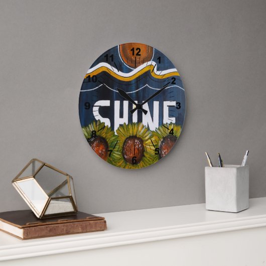 Sommernächte Gemälde von Alfred Fox Große Wanduhr (Büro)