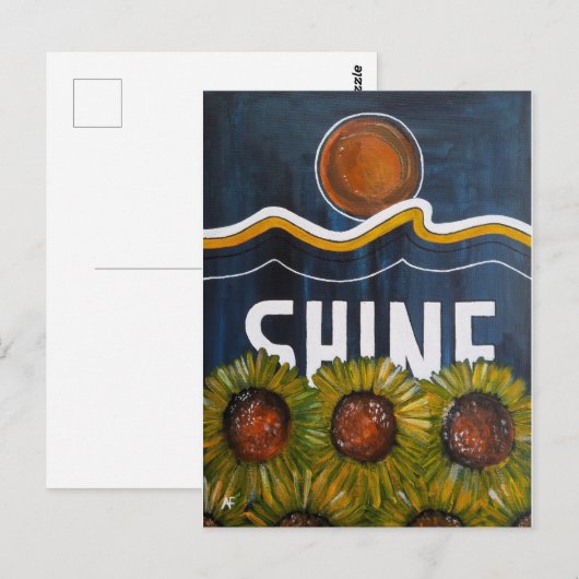 Sommernächte Gemälde von Alfred Fox Postkarte (Vorne/Hinten)