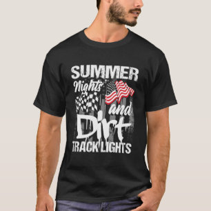 Sommernächte Und Dirt-Track-Lichter Sprint Car Ren T-Shirt