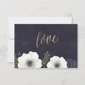 Sommernachts-Blume Hochzeit-RSVP-Karte RSVP Karte (Rückseite)