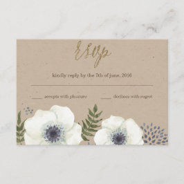 Sommernachts-Blume Hochzeit-RSVP-Karte RSVP Karte