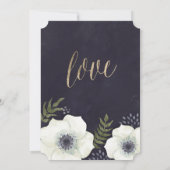 Sommernachts-Blume Hochzeit Speichern Sie die Datu Einladung (Rückseite)