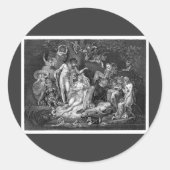 Sommernachtstraum Runder Aufkleber (Vorderseite)