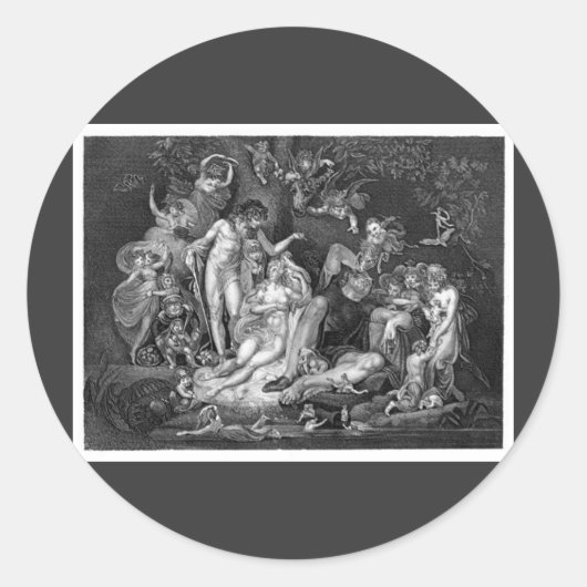 Sommernachtstraum Runder Aufkleber (Vorderseite)