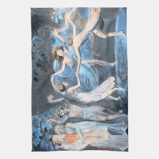 Sommernachtstraum, William Blake Geschirrtuch (Vertikal)