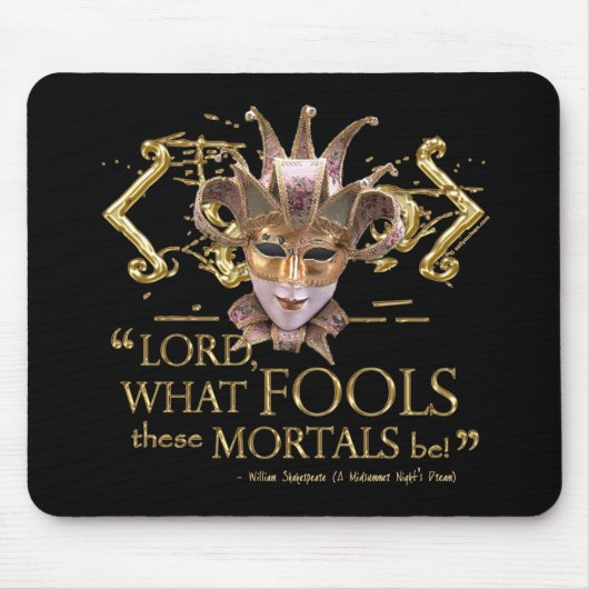 Sommernachtstraum-Zitat (Goldversion) Mousepad (Vorne)