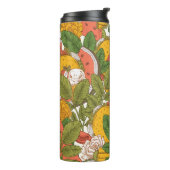 Sommernahrung nahtlos Muster. Sandwiches, Eis Thermosbecher (Nach links gedreht)