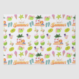 Sommernahtlos mit Coconut-Muster Seidenpapier