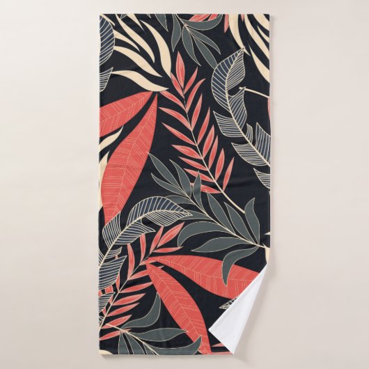 Sommernahtlose tropische Muster mit hellen Yello Badehandtuch (Badehandtuch)