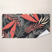 Sommernahtlose tropische Muster mit hellen Yello Badehandtuch (Badehandtuch)