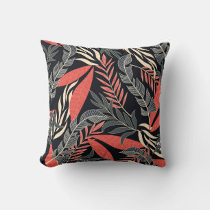 Sommernahtlose tropische Muster mit hellen Yello Kissen