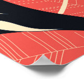 Sommernahtlose tropische Muster mit hellen Yello Poster (Ecke)