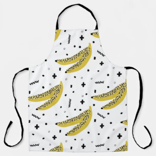 Sommernahtloses Muster mit Bananen in der Pop Art Schürze