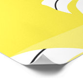 Sommernahtloses Muster mit weißem stilisierten Mon Poster (Ecke)