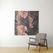 Sommernahtloses tropisches Muster mit Monstera pal Wandteppich (Beispiel)