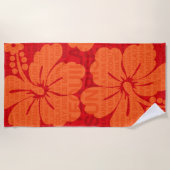 Sommername Cocktails und Hibiskus - Rot Strandtuch (Vorderseite)