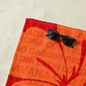 Sommername Cocktails und Hibiskus - Rot Strandtuch (Beispiel)