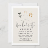 Sommerneutrale Bachelorette Wochenendreise & Einladung (Vorderseite)