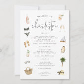 Sommerneutrale Bachelorette Wochenendreise Einladung (Vorderseite)