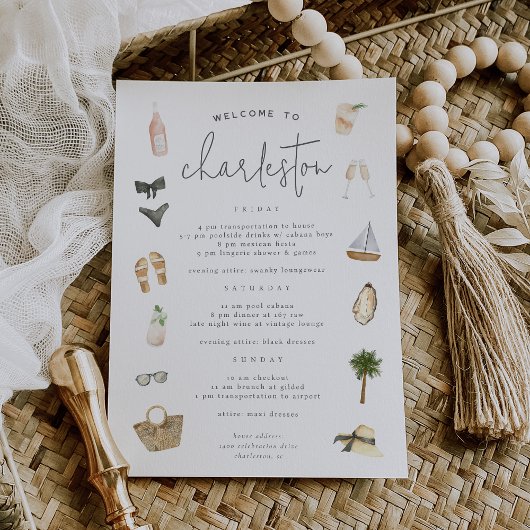 Sommerneutrale Bachelorette Wochenendreise Einladung