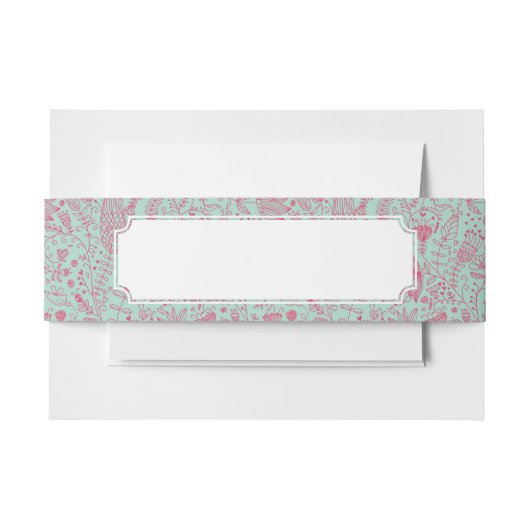 Sommerniedliches Blumenmuster Einladungsbanderole (Vorderseite Beispiel)