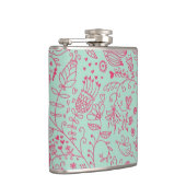 Sommerniedliches Blumenmuster Flachmann (Rechts)