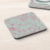 Sommerniedliches Blumenmuster Getränkeuntersetzer (Linke Seite)
